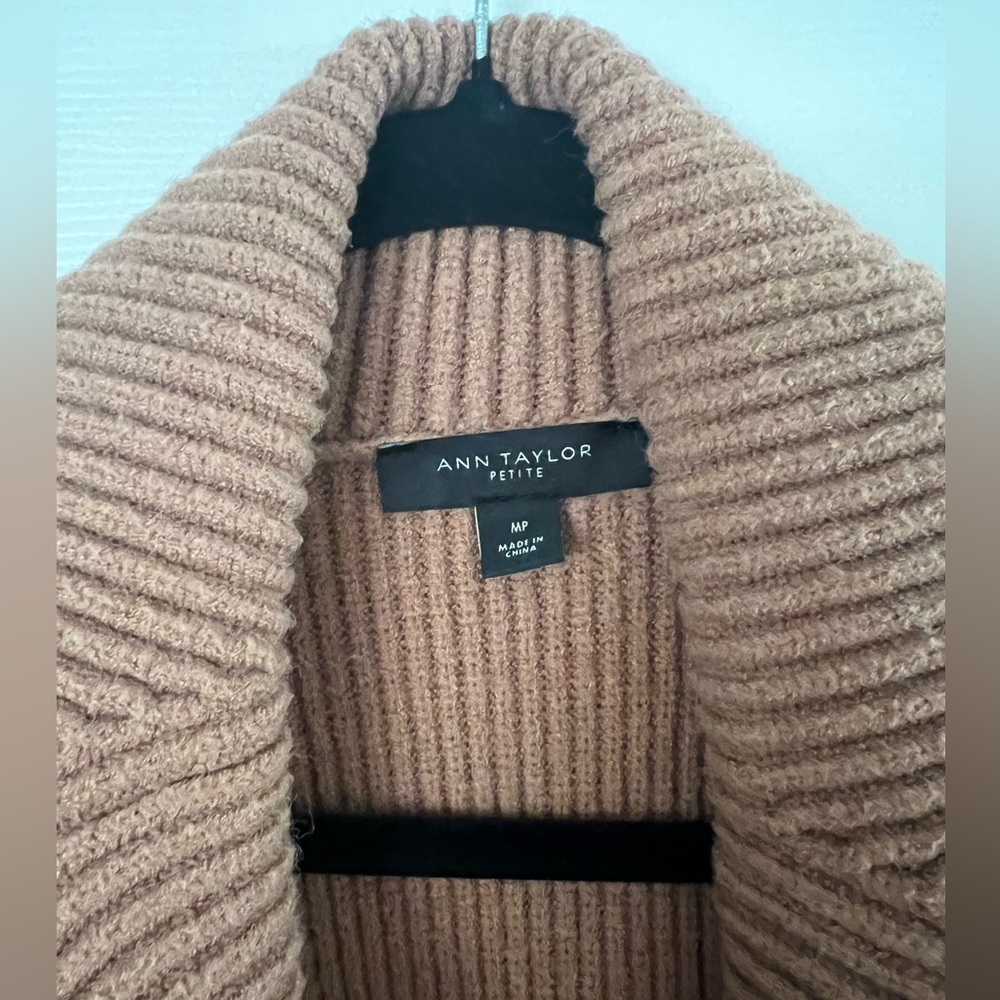 Ann Taylor Double-Breasted Tan Pea Coat - Picture 2 of 5